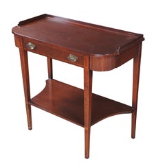 Mid Century Mersman English Regency Style Mahogany Inlaid Console Entry Table