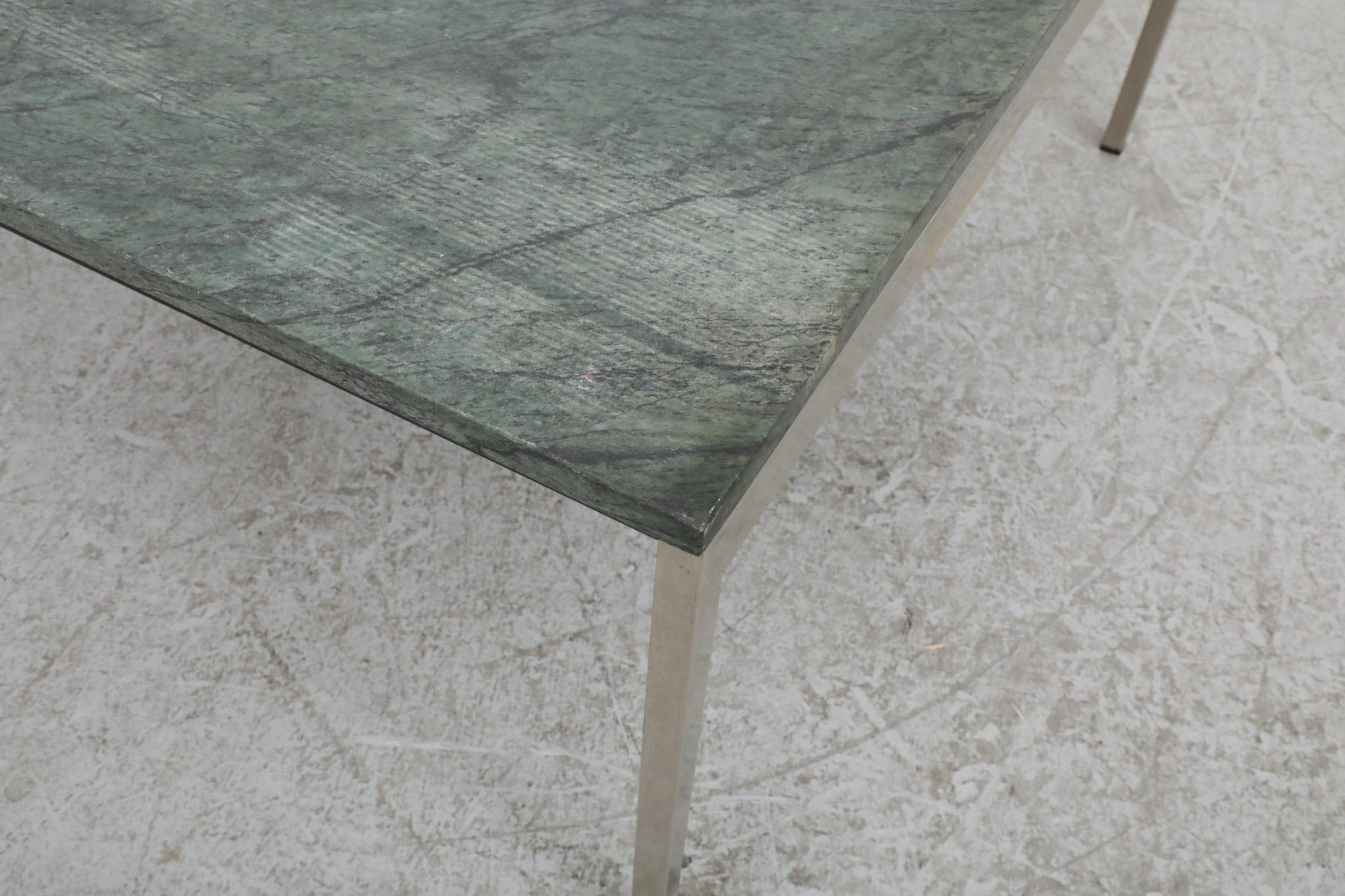 Mid-Century Metaform (attr) Green Marble Coffee or Side Table For Sale 7