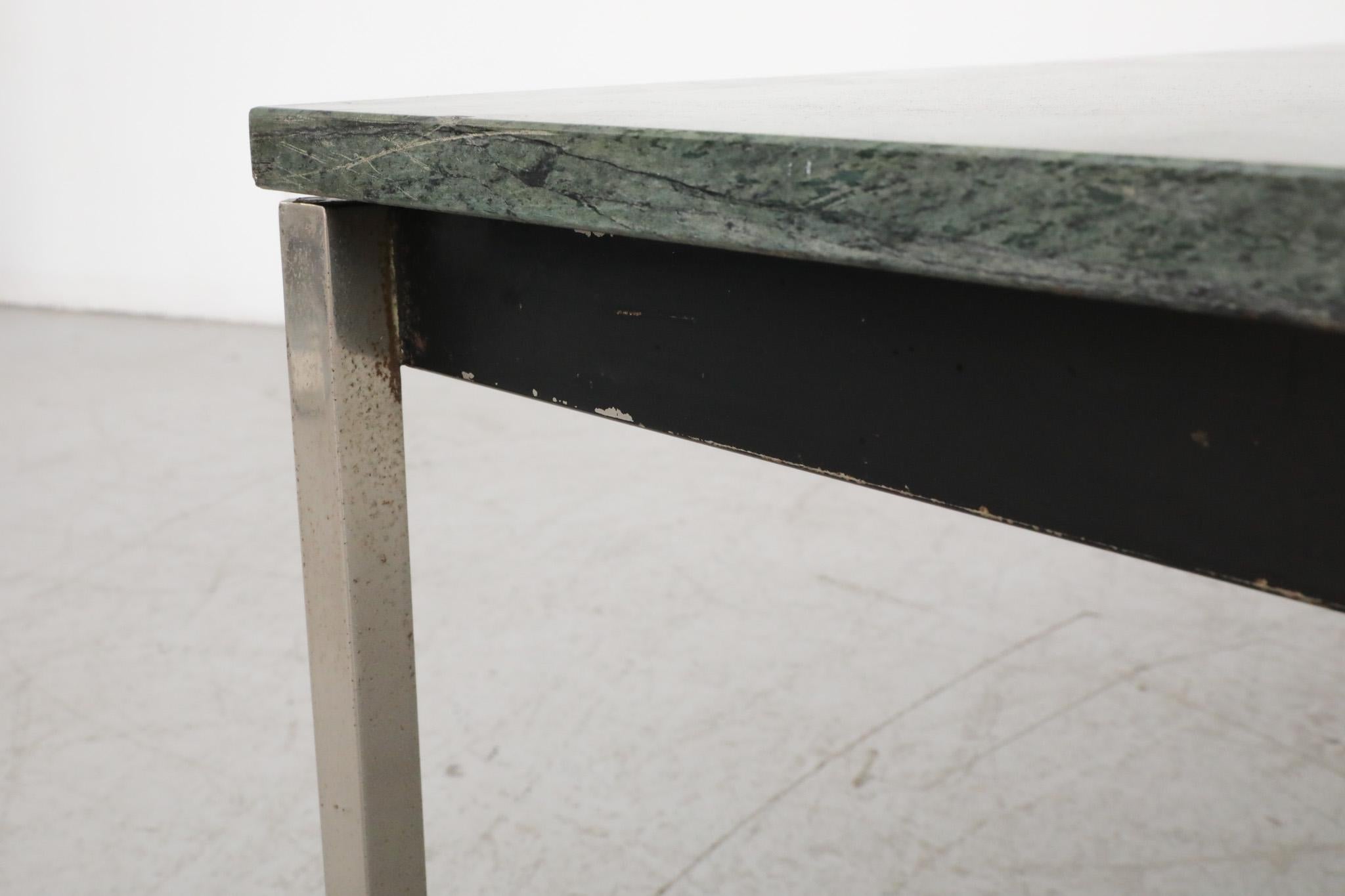 Mid-Century Metaform (attr) Green Marble Coffee or Side Table For Sale 9