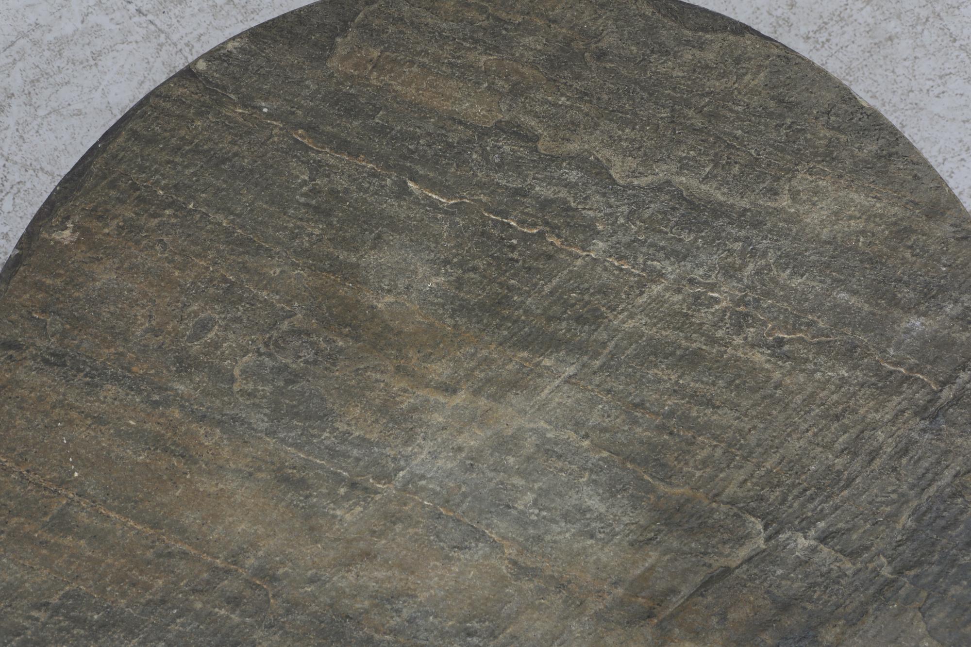 Mid-Century Metaform 'Attributed' Round Stone Coffee Table, 1970s 1