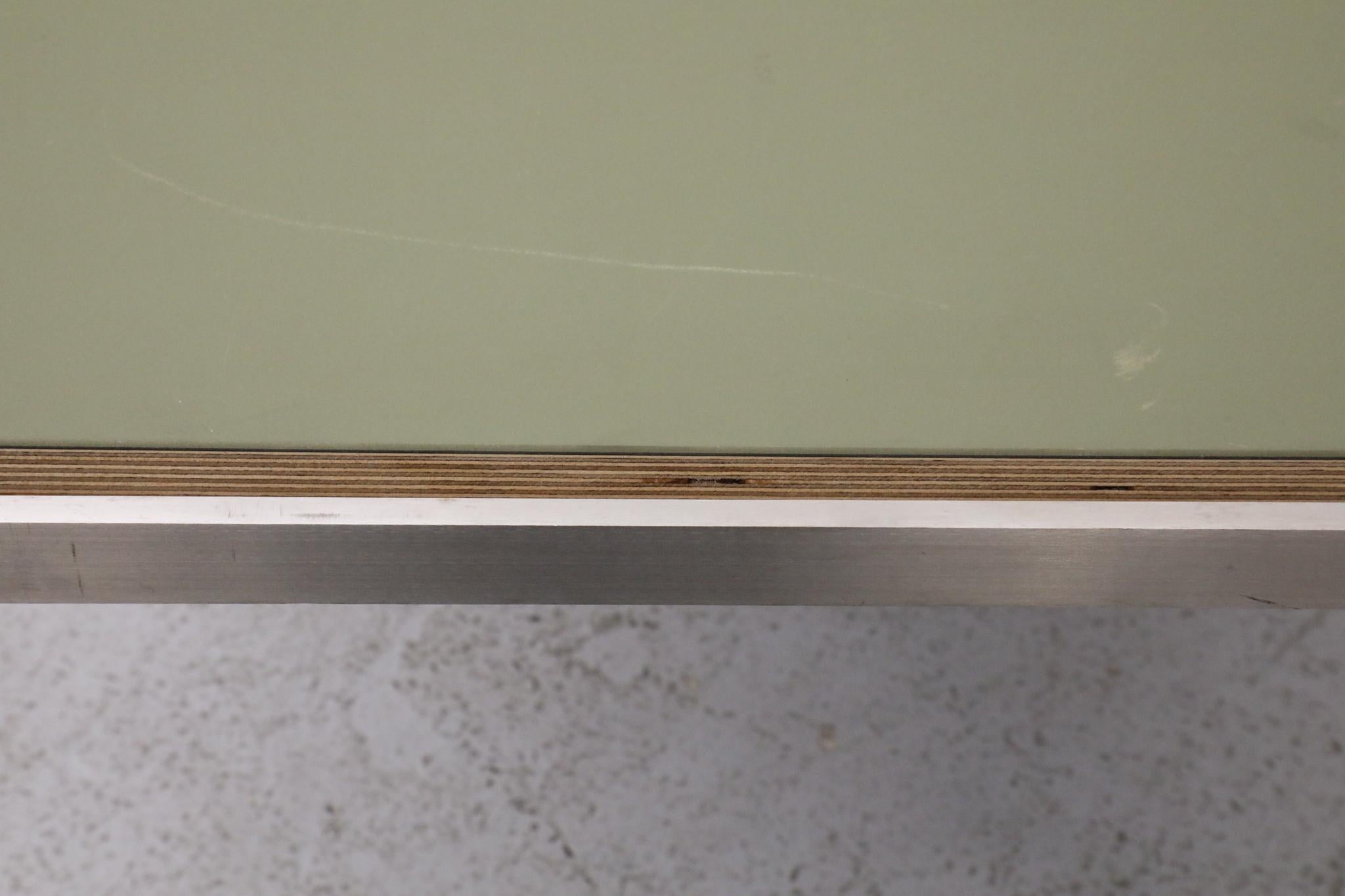 Mid-Century Metaform Coffee Table with Green Laminate Top and Steel Base For Sale 10