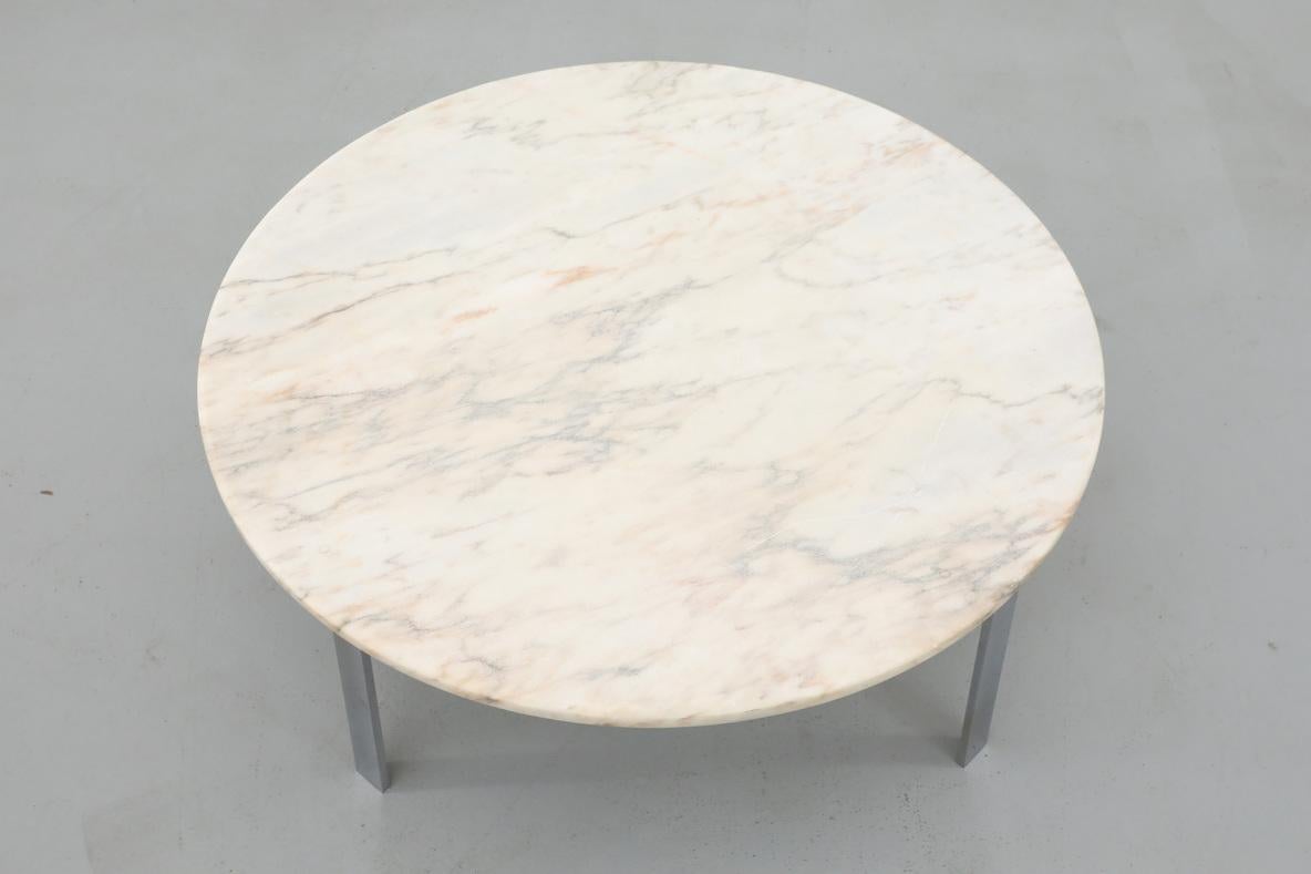 Mid-Century Metaform Chrome Coffee Table Base with Vintage Marble Top For Sale 9