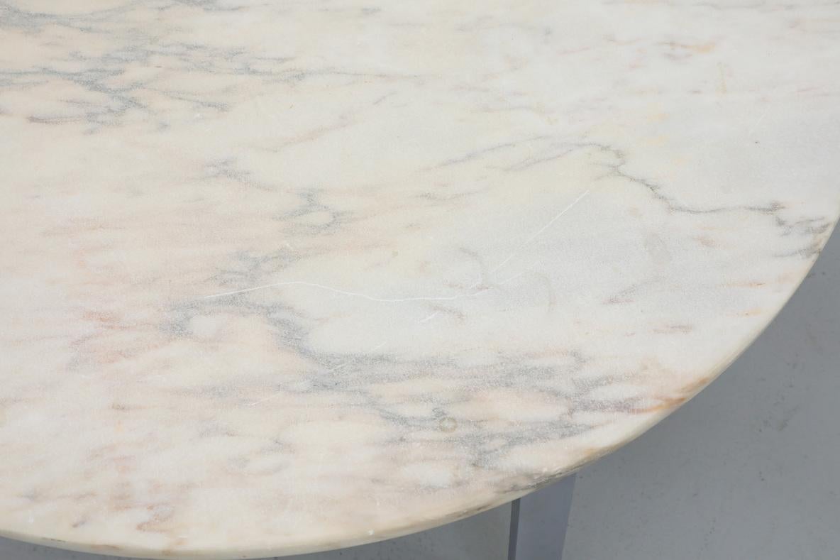 Mid-Century Metaform Chrome Coffee Table Base with Vintage Marble Top For Sale 10