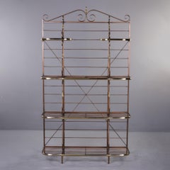 Mid Century Metal and Brass Baker’s Rack