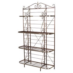 Mid Century Metal and Brass Baker’s Rack