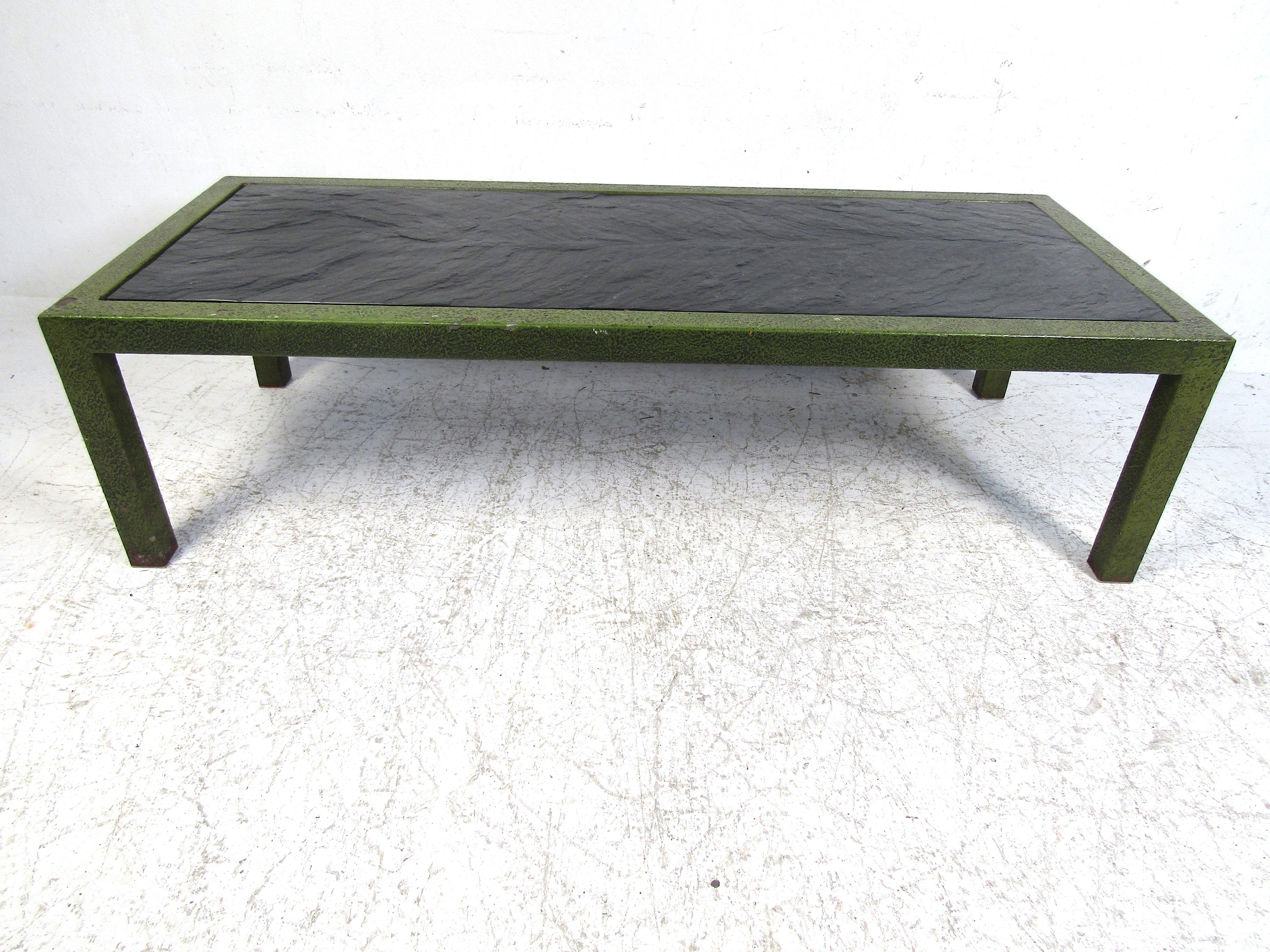 stone slab coffee table