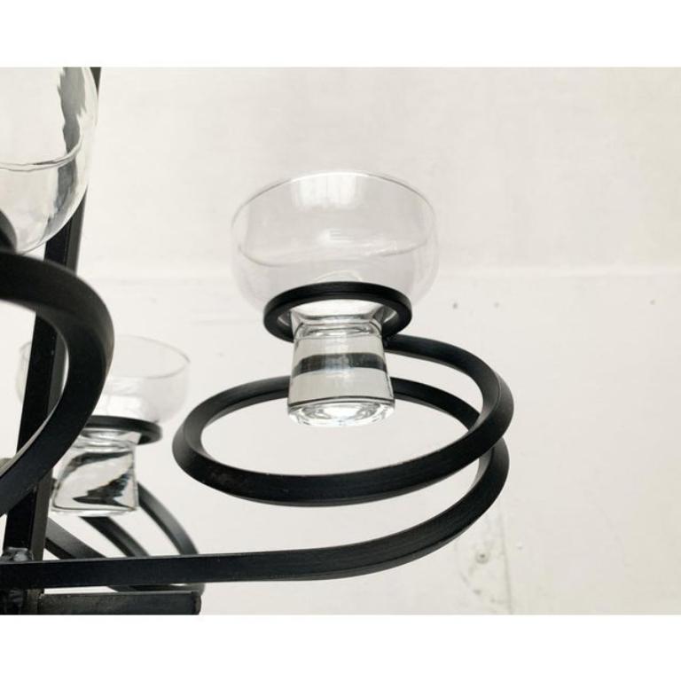 Mid-Century Metal and Glass Candleholder Pendant, 1960s For Sale 6