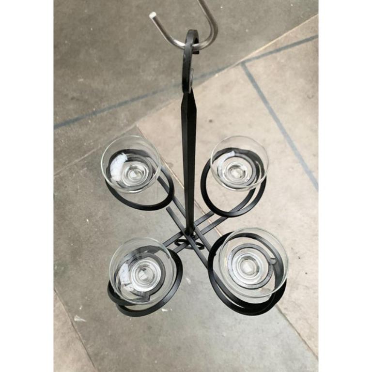 Mid-Century Danish Metal and Glass Candleholder Pendant, 1960s, in Very Good conditions. Designed 1960 to 1969.

Additional information:
Material: Glass, Metal
Color: Black
Styles: Mid-Century Modern
Country of Origin: Denmark
Item Type: Vintage,