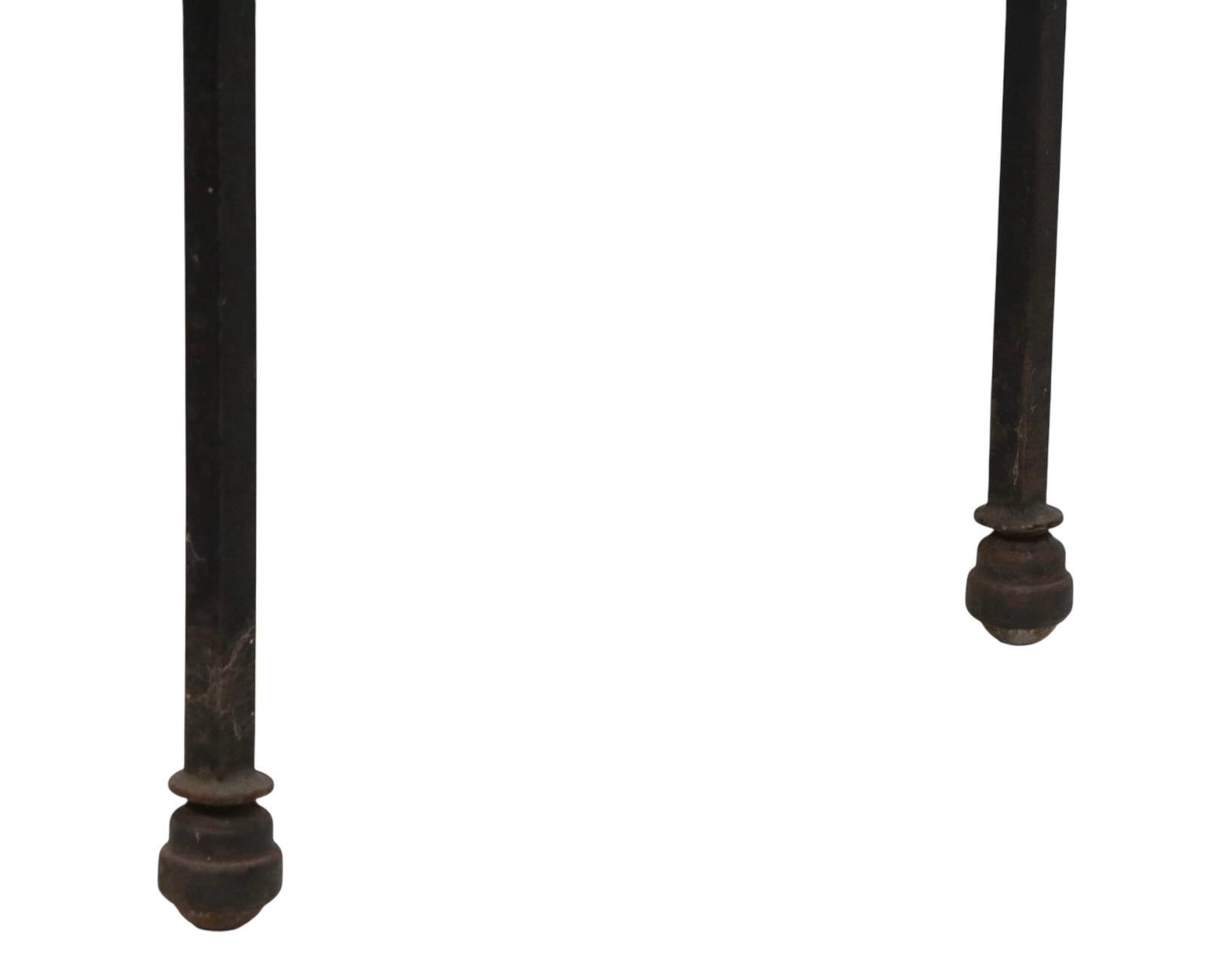Mid Century Metal and Glass Freestanding Shelf Unit after Weinberg c 1950's For Sale 1