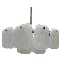 Mid-Century Metal and Glass Model Bernstein Chandelier from Kalmar