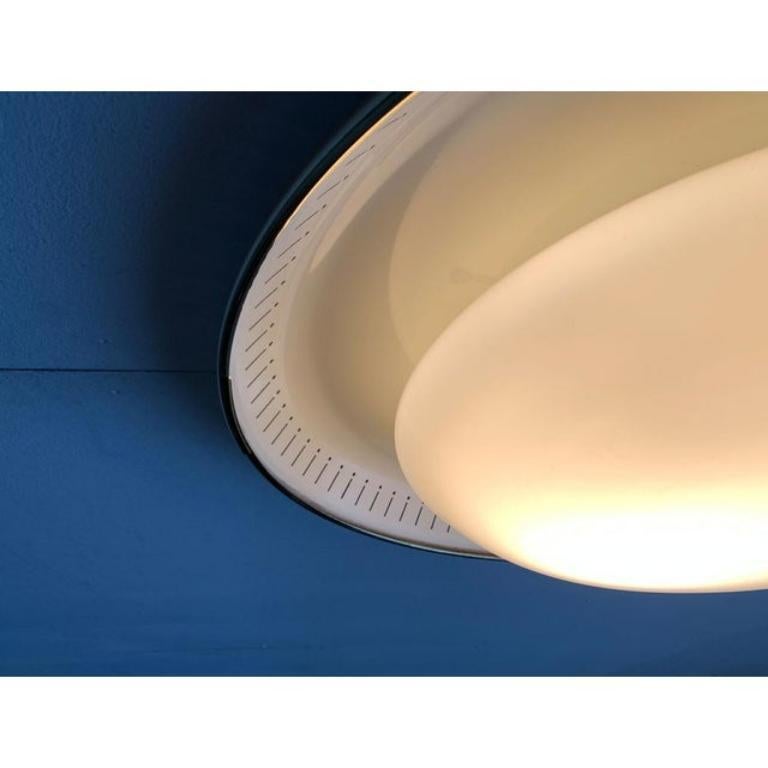 Mid-Century Metal and Glass Plafoniere Ceiling, 1960s For Sale 7