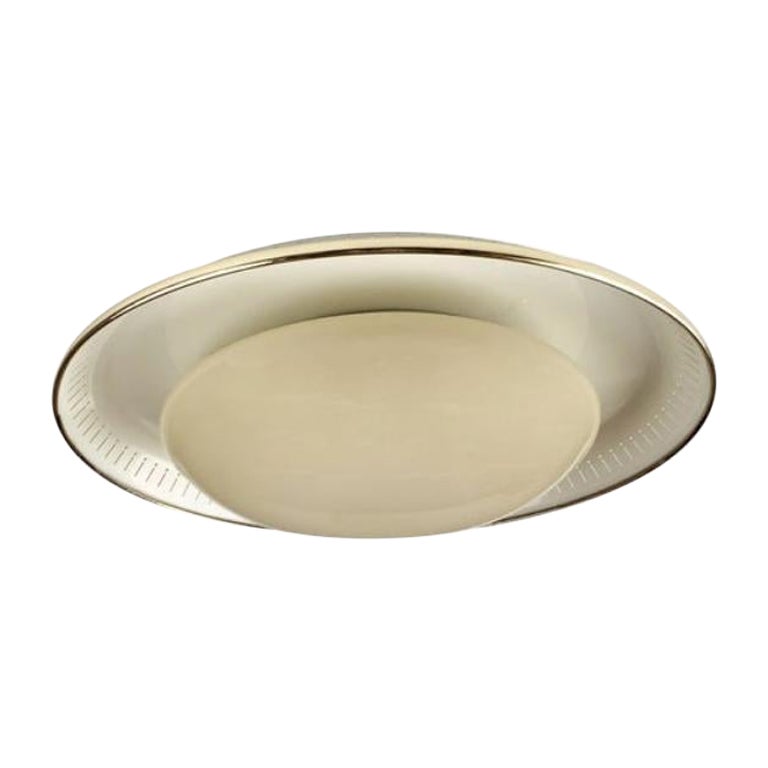 Mid-Century Metal and Glass Plafoniere Ceiling, 1960s For Sale