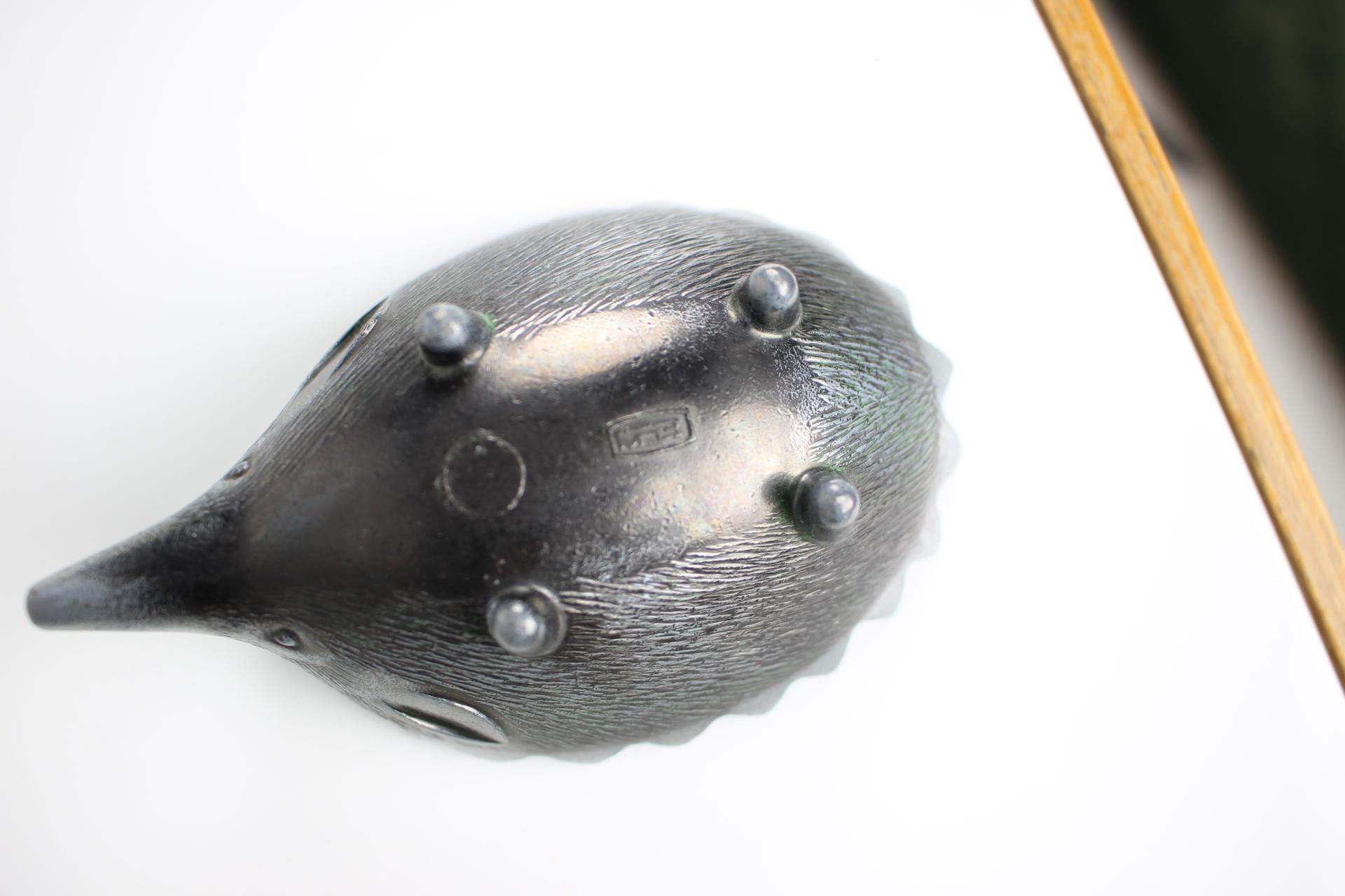 Mid-Century Metal Ashtray in the Shape of a Hedgehog, 1960's For Sale 4