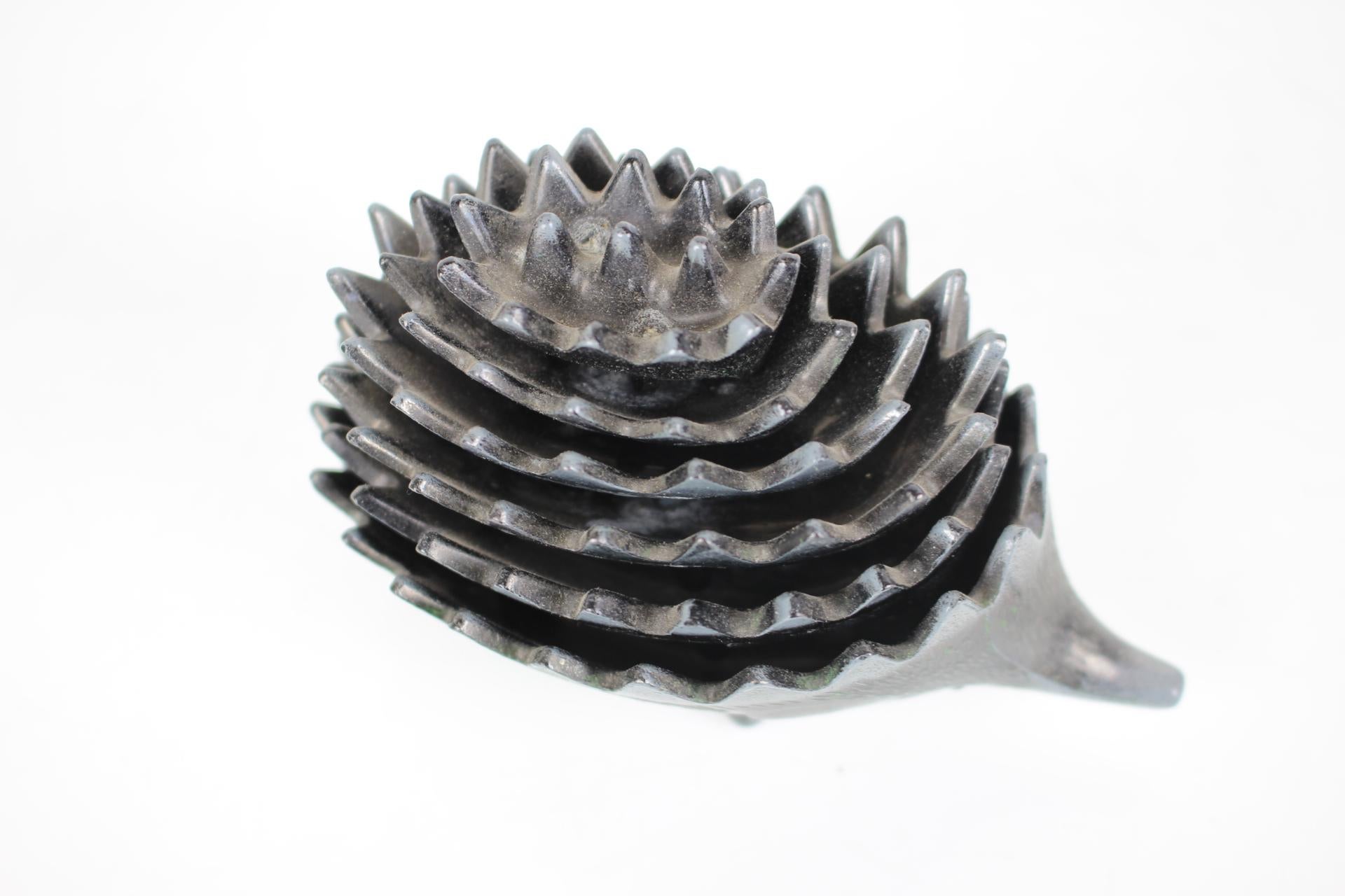 Mid-Century Modern Mid-Century Metal Ashtray in the Shape of a Hedgehog, 1960's For Sale