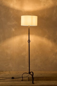 Mid century Metal Brutalist floor lamp