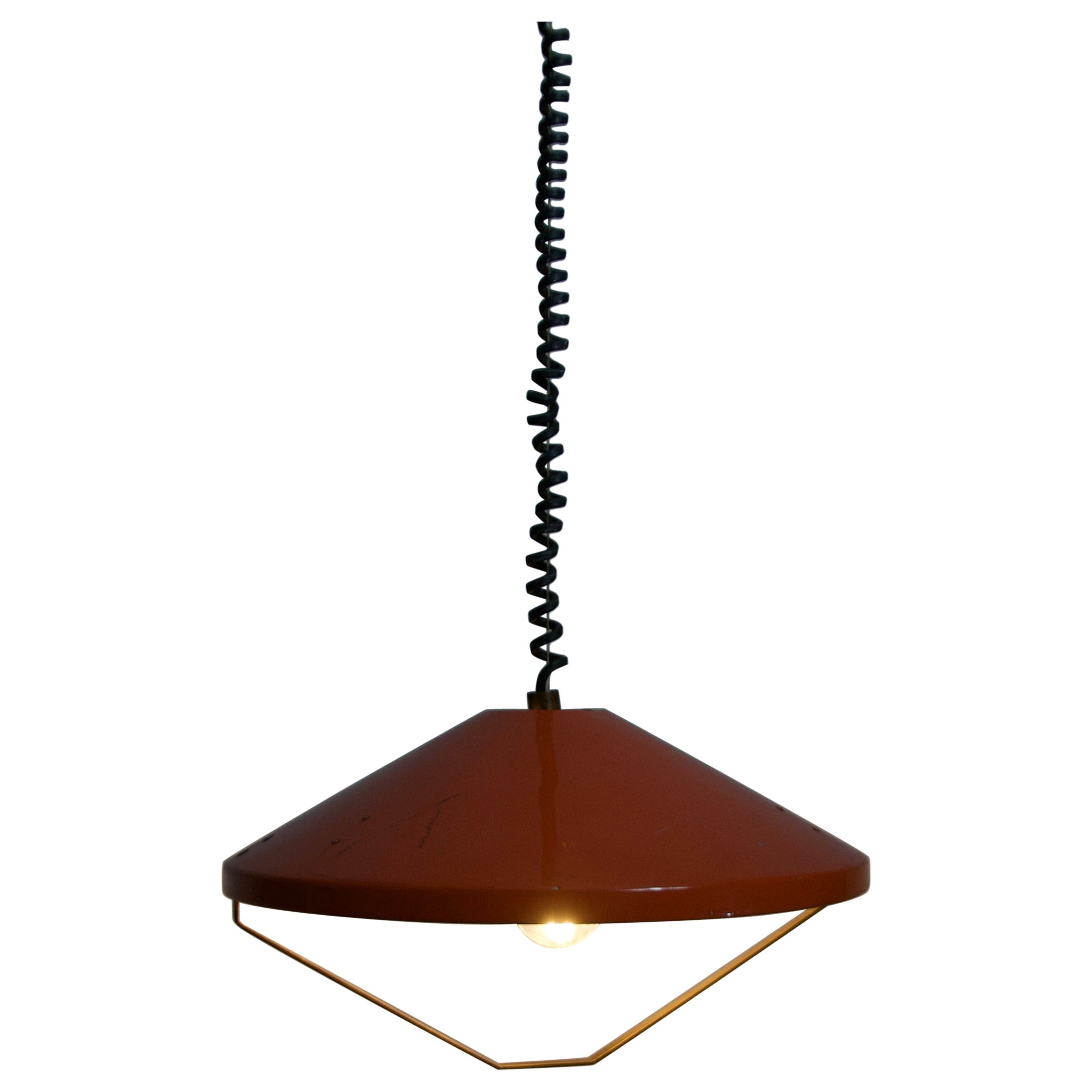 Lampada da soffitto in metallo di metà secolo di Stilnovo, Italia, anni '60