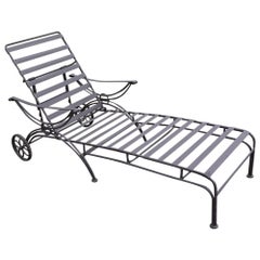 Midcentury Metal Chaise Lounge