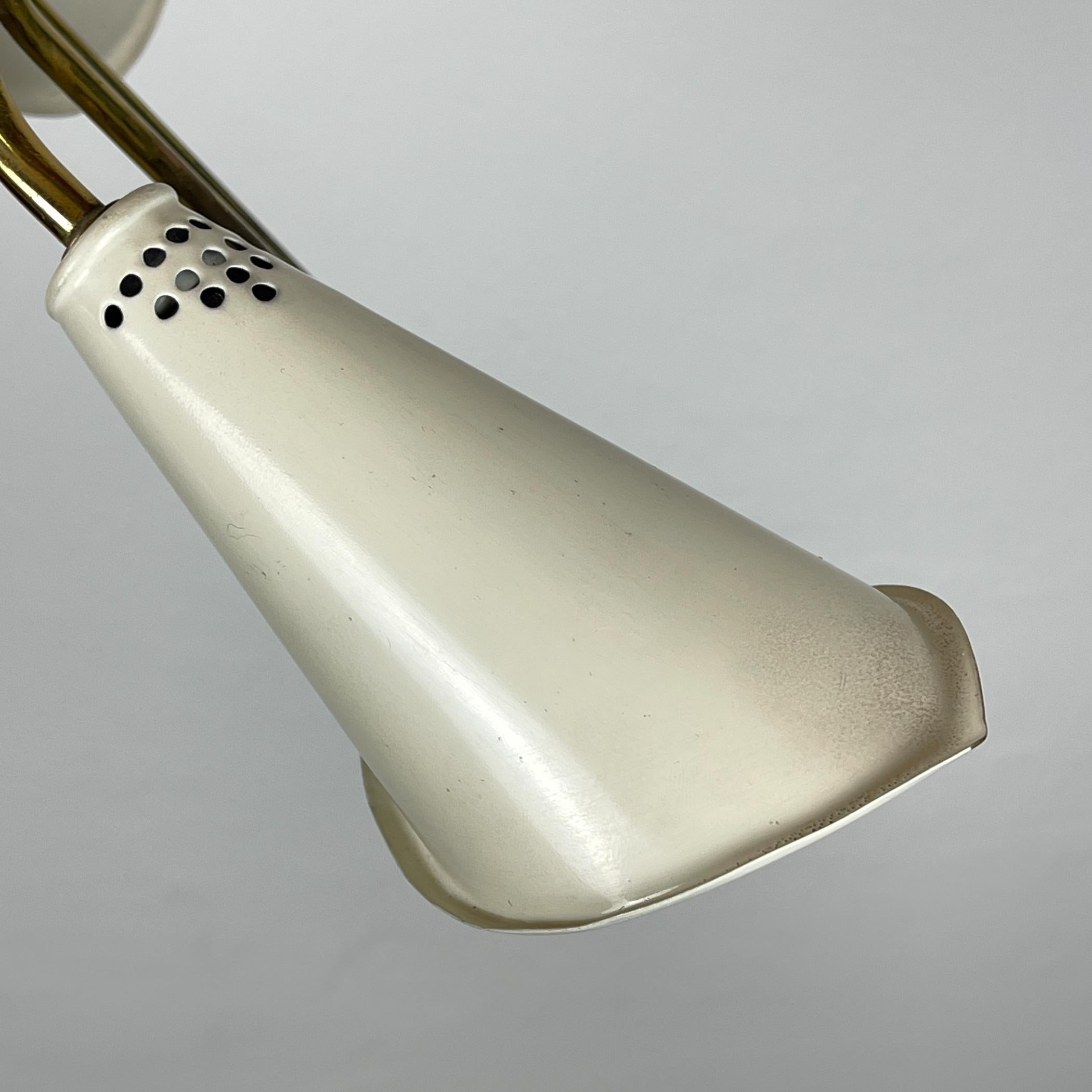 Lampadario in metallo di metà secolo in stile Stilnovo, Italia anni '70 in vendita 7