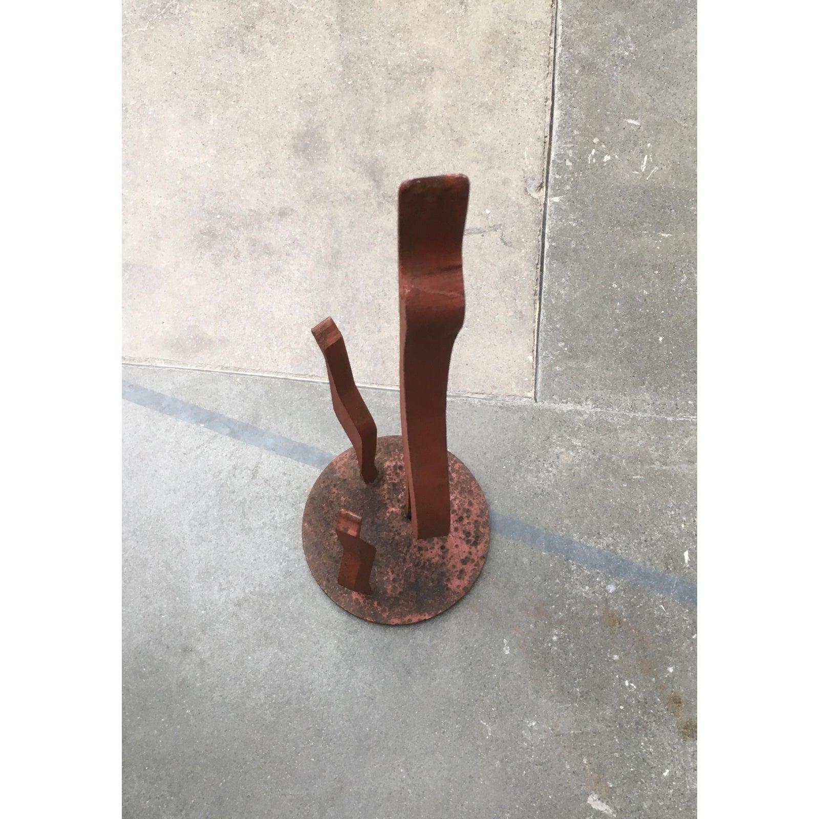 Mid-Century Metal Crane Bird Sculpture, 1960s For Sale 1