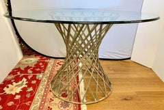 Midcentury Russell Woodard Spun Fiberglass Patio Set, Table and 4 Swivel Chairs