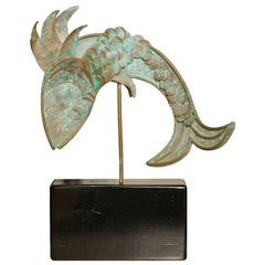 Mid-Century Metal Fish Sculpture