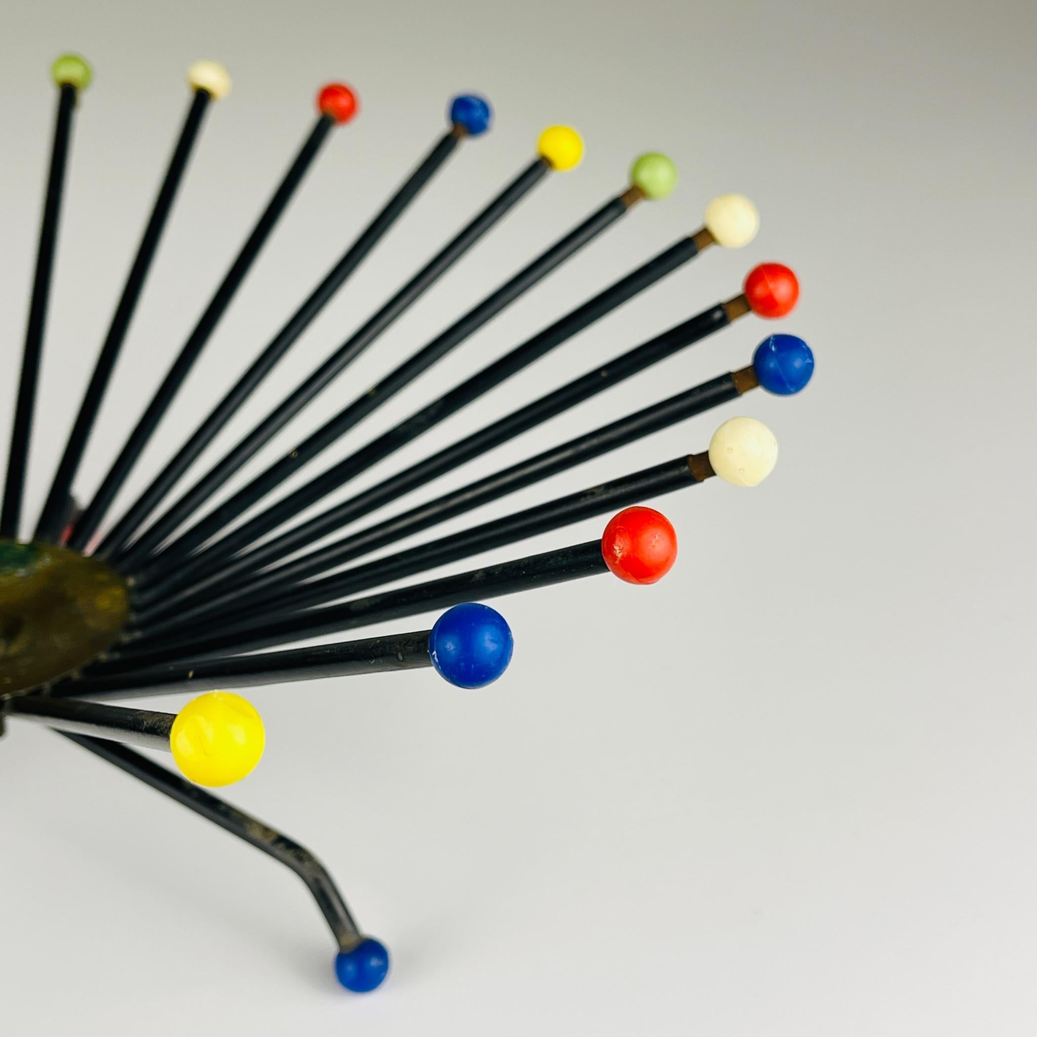 Mid-century metal fruit vase, Italy 1960s For Sale 1