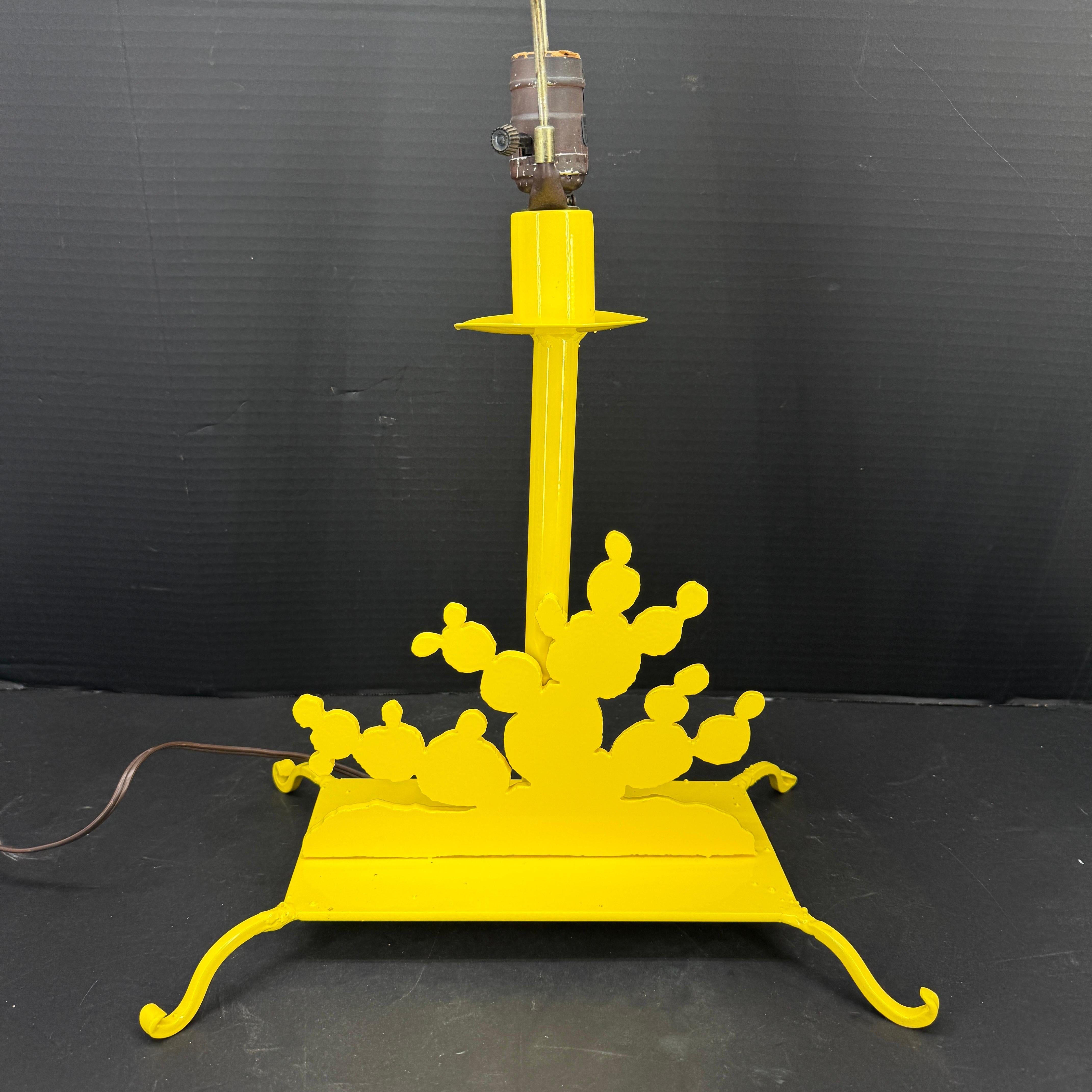 Mid-Century Metal Industrial Bright Sunshine Yellow Lamp For Sale 5
