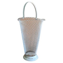 Mid century metal mesh umbrella stand, France 1950s