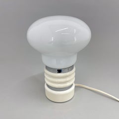 Mid-century Metal & Milk Glass Table Lamp, Italy