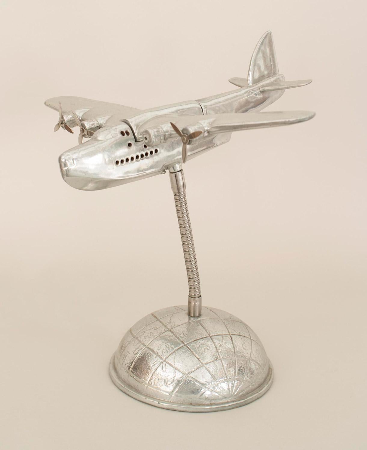 American Mid-Century Metal Model Airplane For Sale