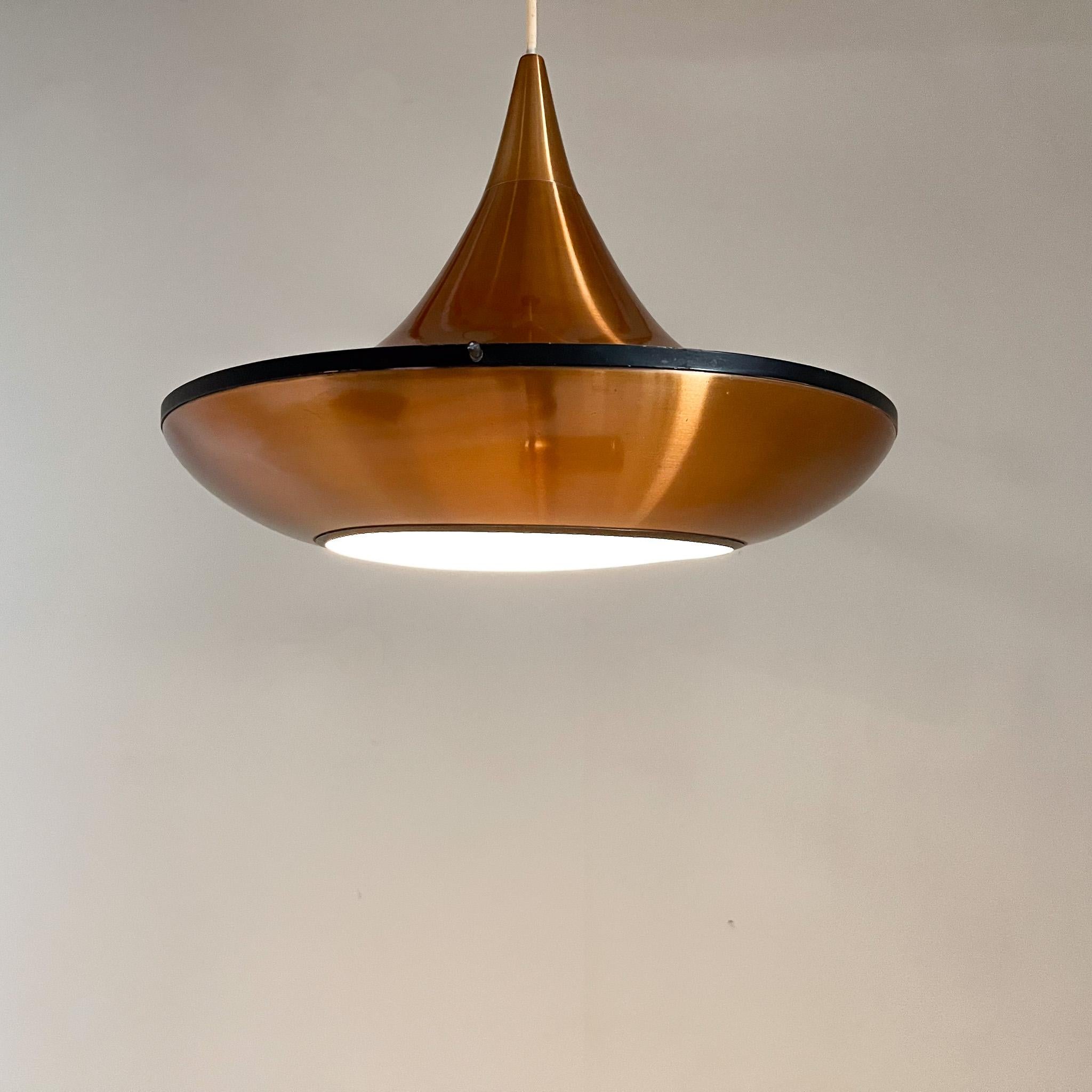 Space Age Midcentury Metal Pendant Light, Germany For Sale