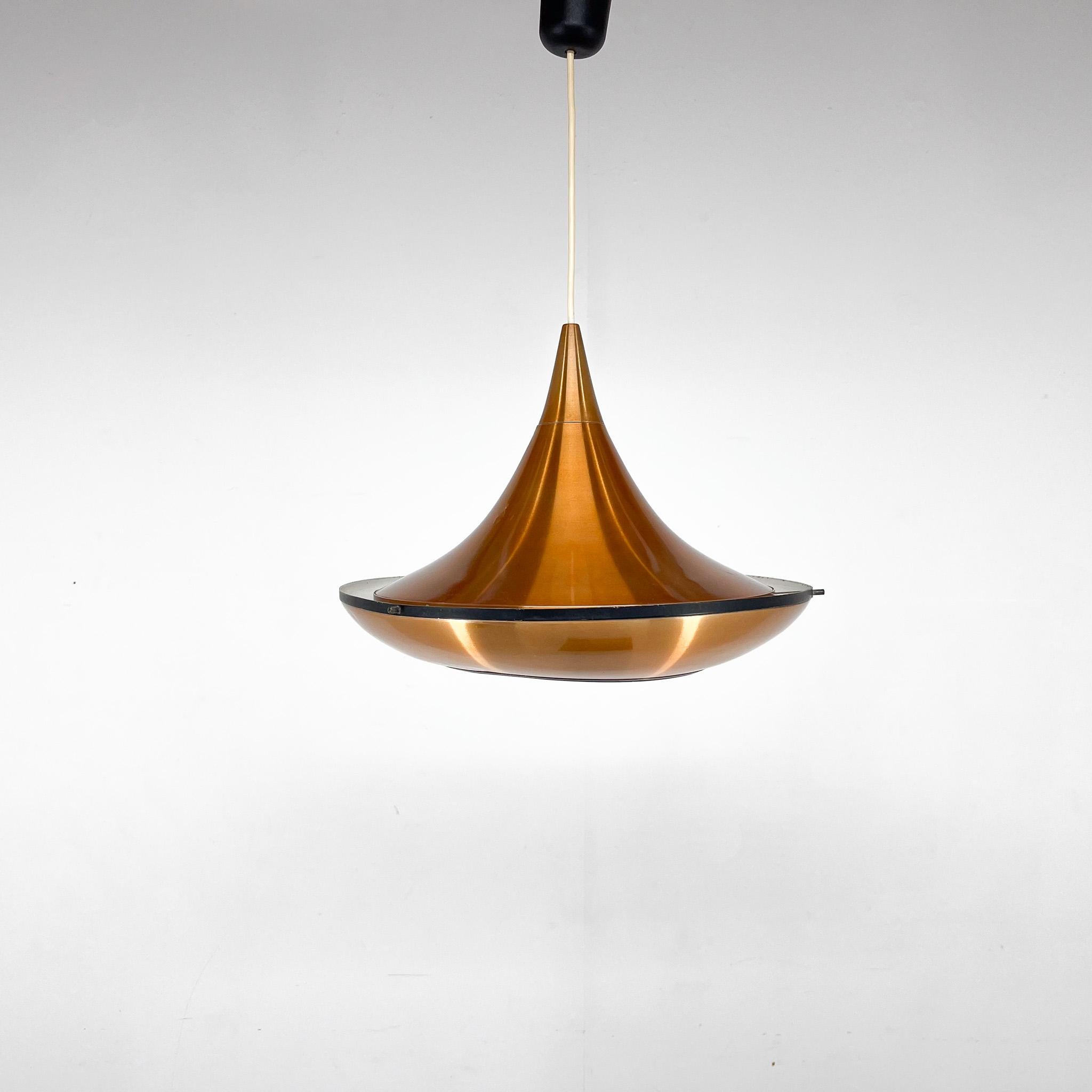 Midcentury Metal Pendant Light, Germany In Good Condition In Praha, CZ