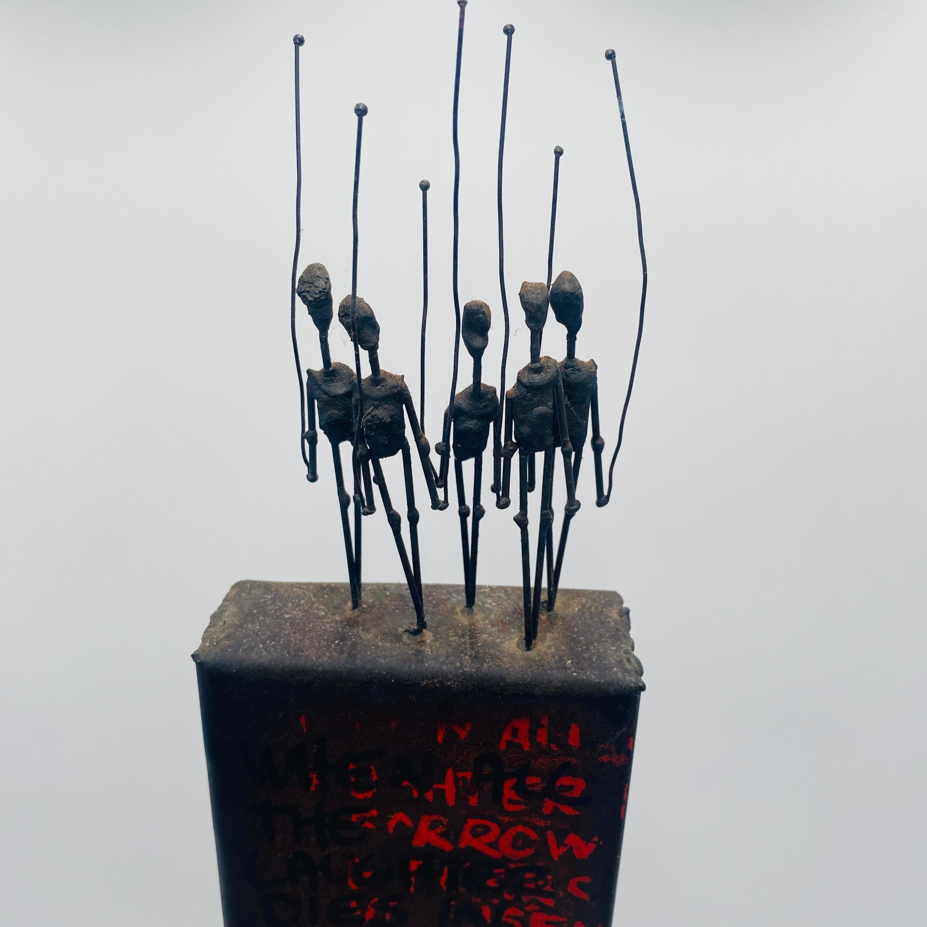 Scultura in metallo del metà del secolo scorso di Guy Pullen 1973 Firmata in vendita 2