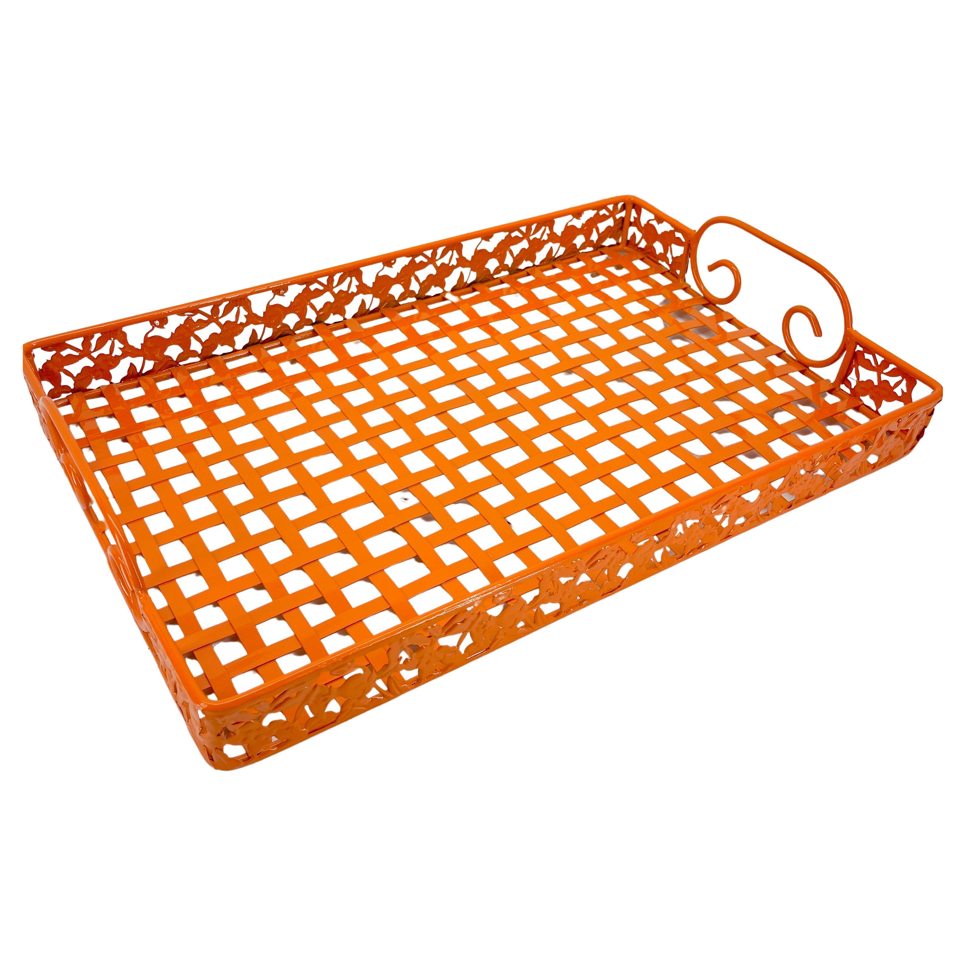 metal tray with handle