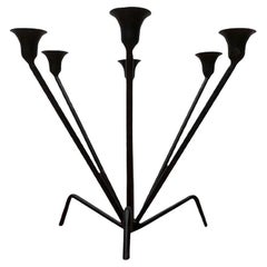 Mid-Century Metal String Style Tripod Candleholder, 1960s