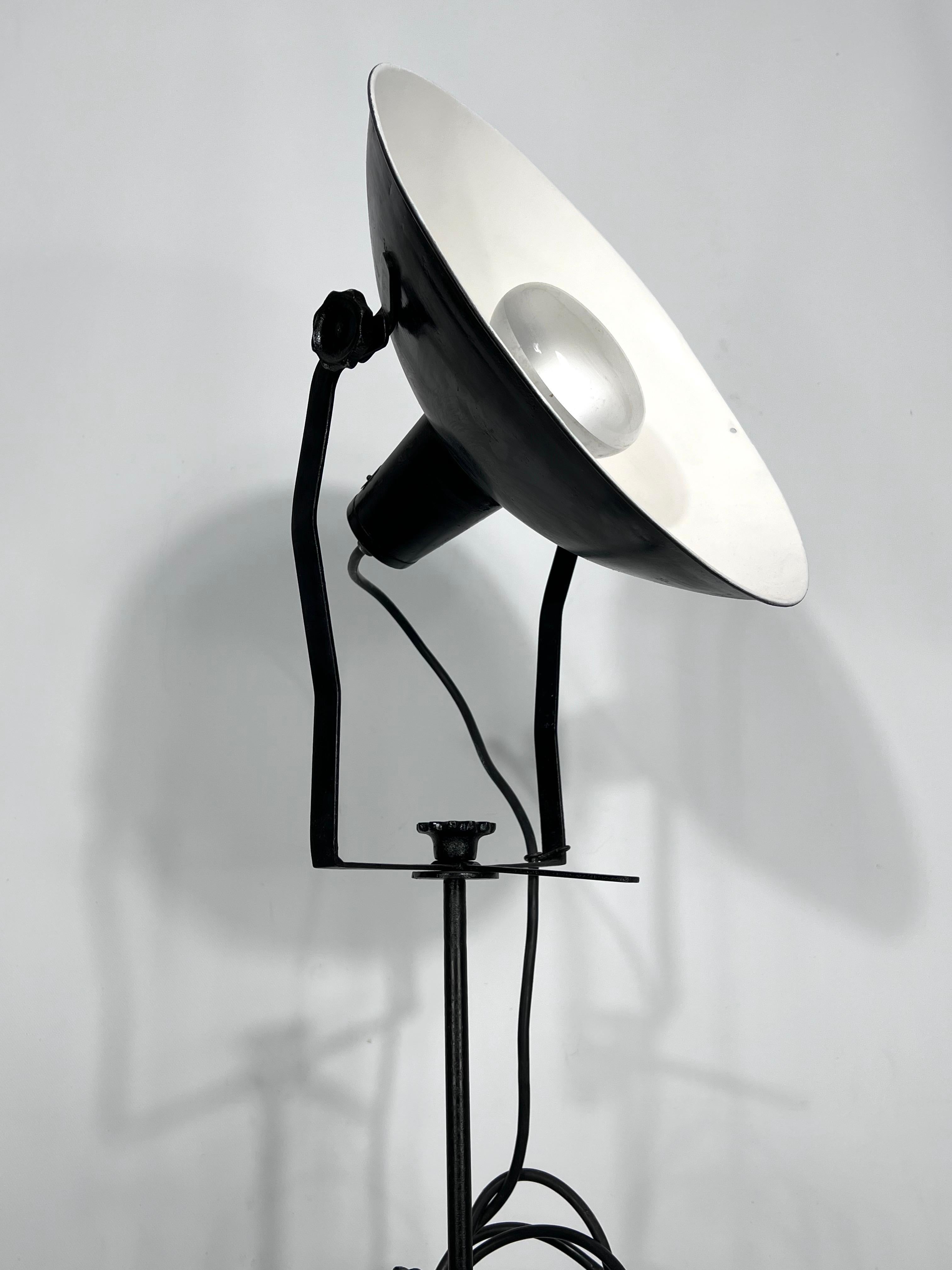Italian Mid-Century Metal Studio Photographer Lamp, Italy 1940s For Sale