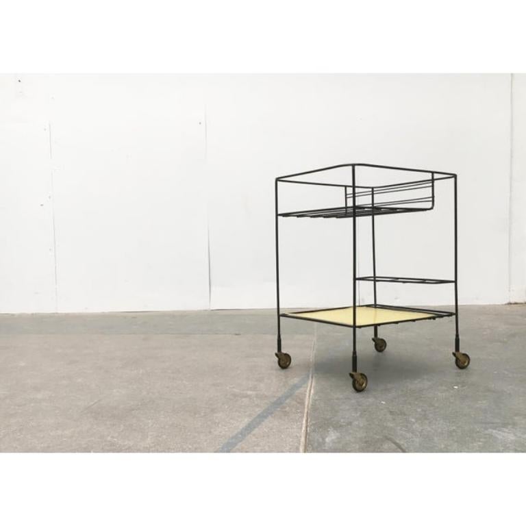 Mid-Century Modern Chariot en métal du milieu du siècle, années 1950 en vente