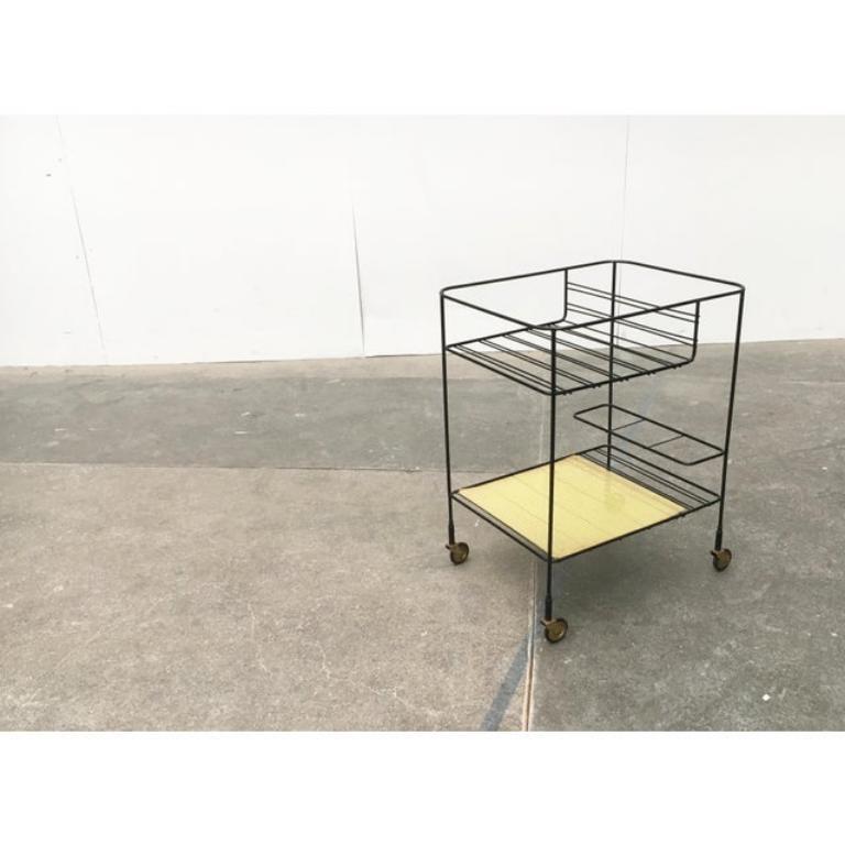Chariot en métal du milieu du siècle, années 1950 en vente 3
