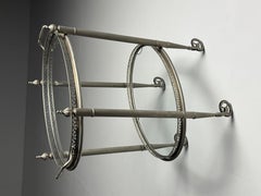 Chariot / chariot de bar en métal du milieu du siècle