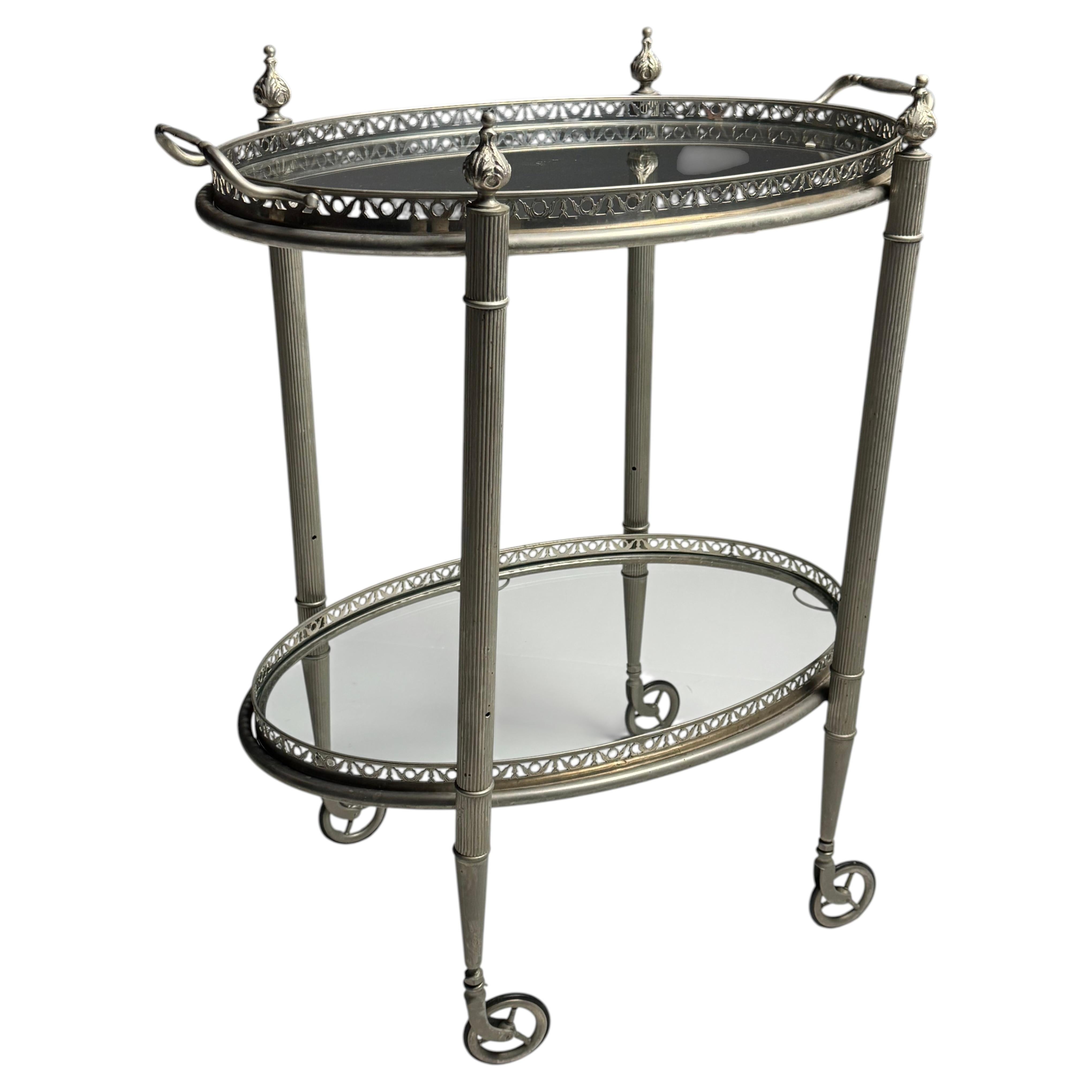 Mid-century metal trolley / bar cart