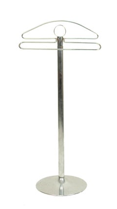 Mid-Century Metal Valet Stand with Round Base