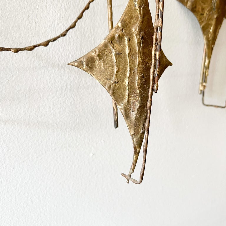 Mid Century Metal Wall Art in the Style of Paul Evans For Sale at 1stDibs