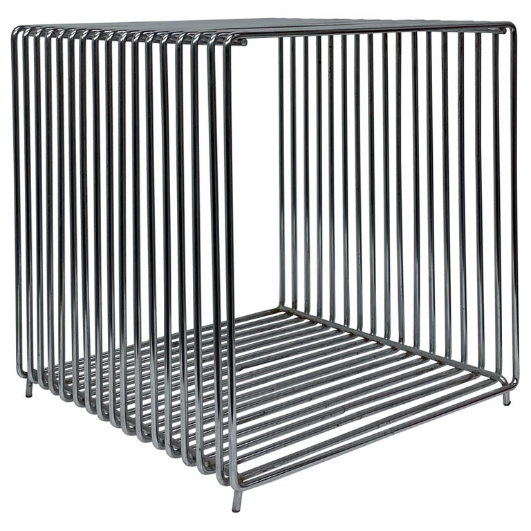 MidCentury Metal Wire Side Table After Verner Panton at 1stDibs