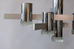 Midcentury Metal Ceiling Lamp Designed by Cubic Sciolari-Roma