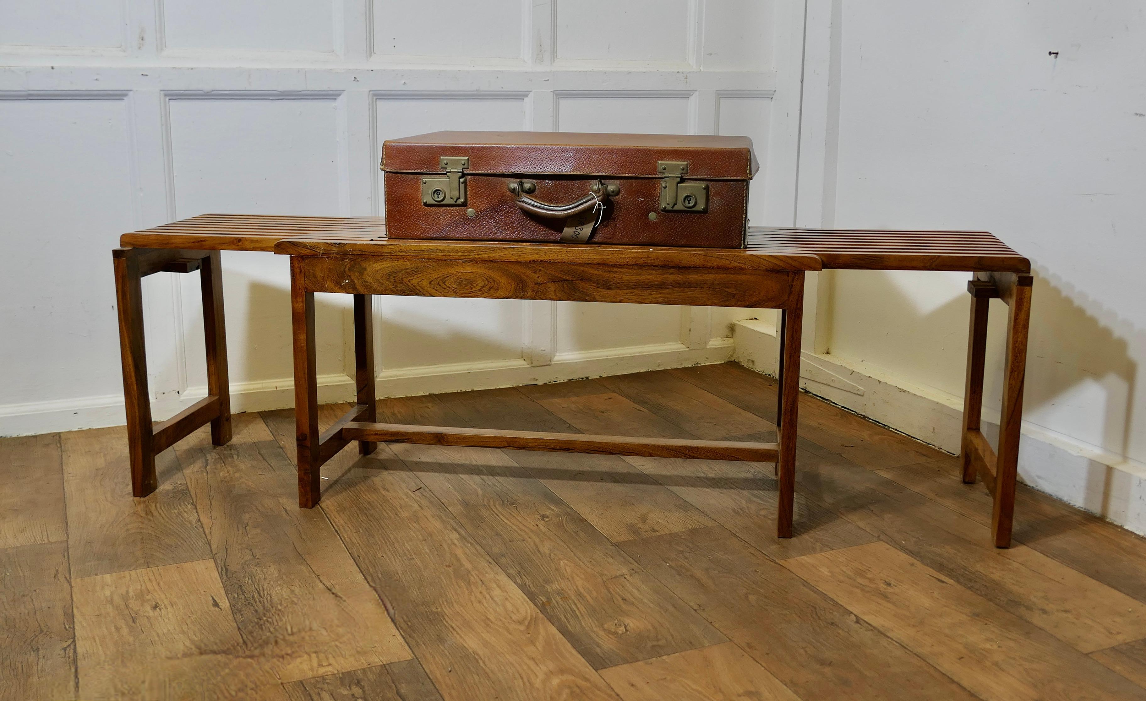 Mid Century Metamorphic Extending Teak Luggage Rack, Coffee Table 9