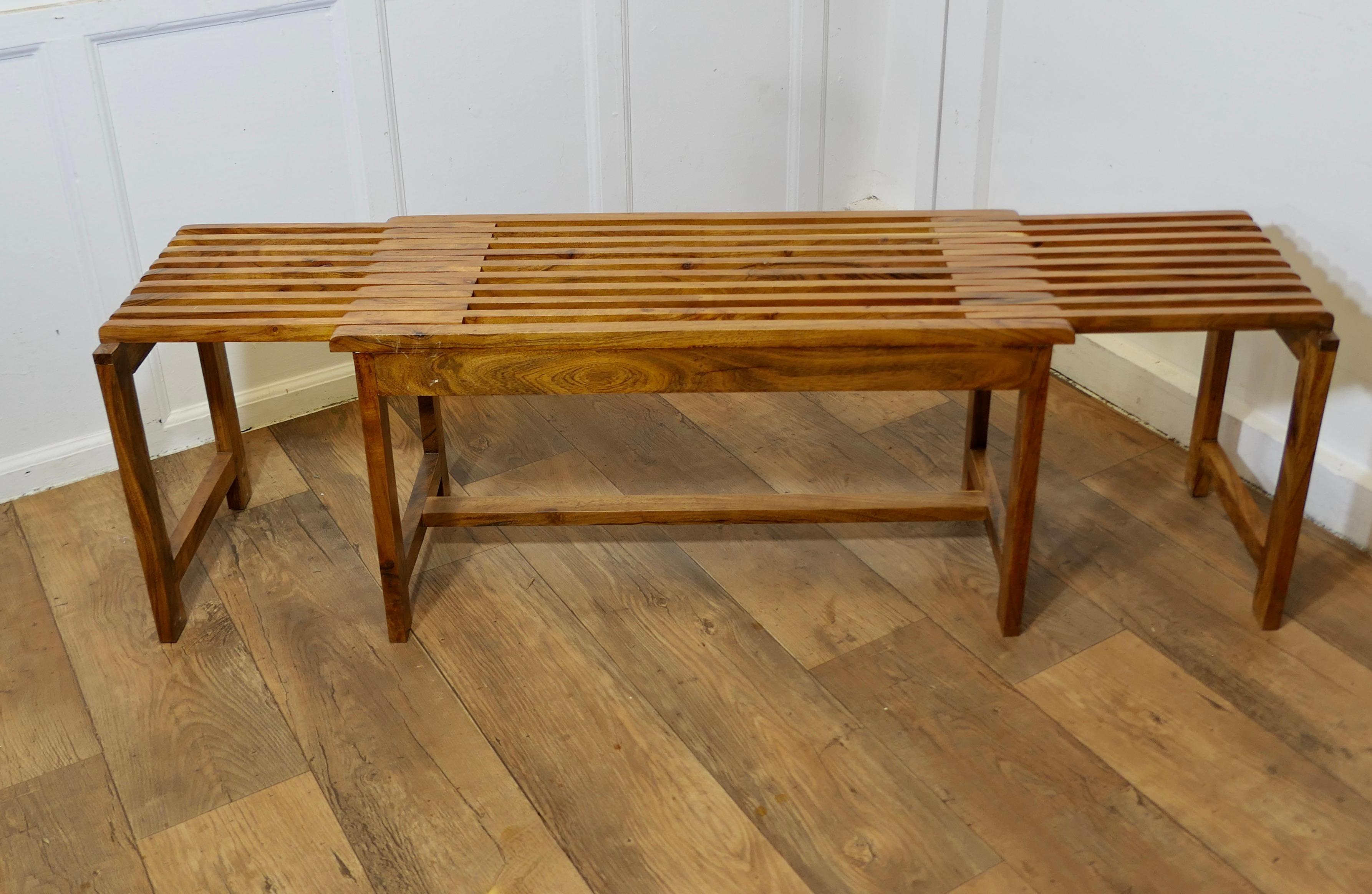 20th Century Mid Century Metamorphic Extending Teak Luggage Rack, Coffee Table