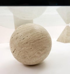 Midcentury "Metaphora" Coffee Table by Massimo Et Lella Vignelli, Travertine
