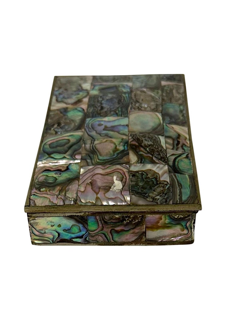 MidCentury Mexican Abalone Box For Sale at 1stDibs