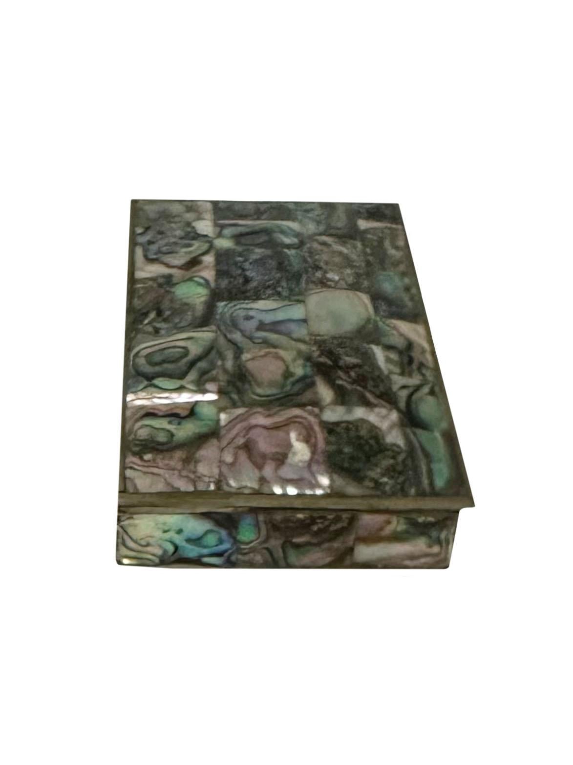 Mid-20th Century Mid-Century Mexican Abalone Box For Sale