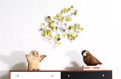 Mid-Century Mexican Folk Art Paper Mache Owl Sculpture by Sermel